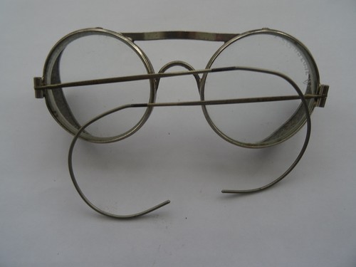 Antique metal safety - metal, goggles