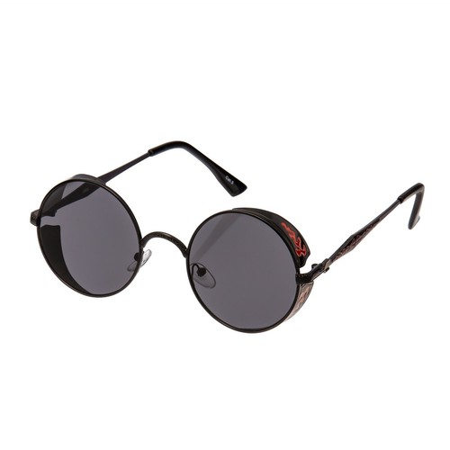 Black steampunk glasses cyber - black,